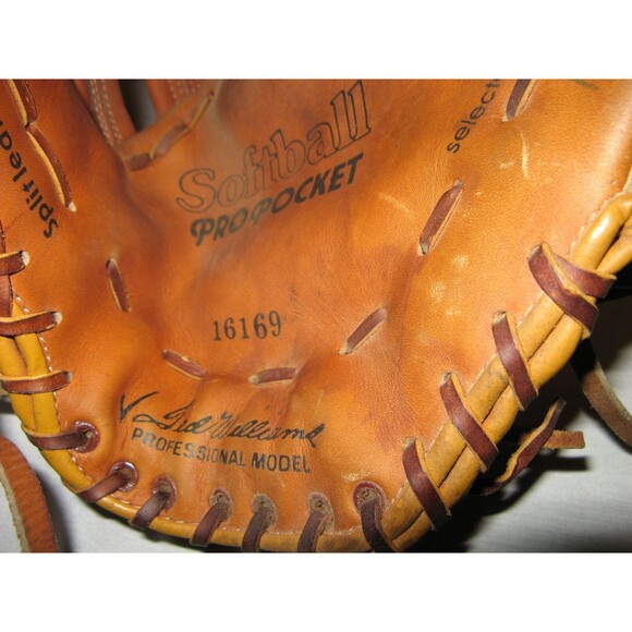 Vintage Ted Williams Model 16169 Softball Glove Mitt  12.5" RHT SEE DESCRIPTION - Picture 5 of 5